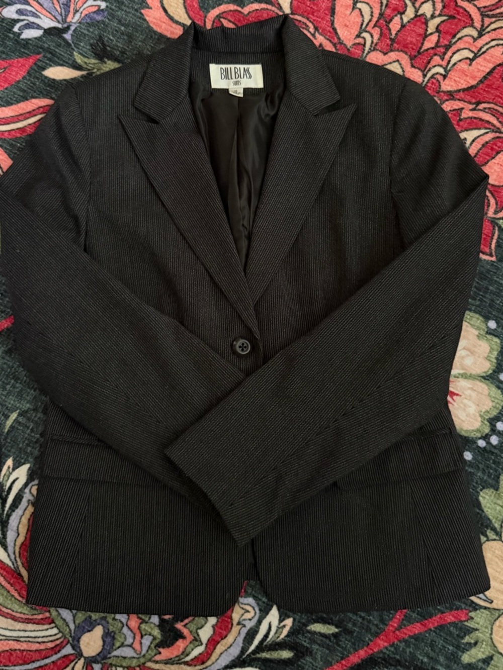 Bill Blass Black Blazer Size 10 Career Work Office Jacket